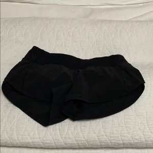 ON HOLD Black lululemon speed up shorts size 2